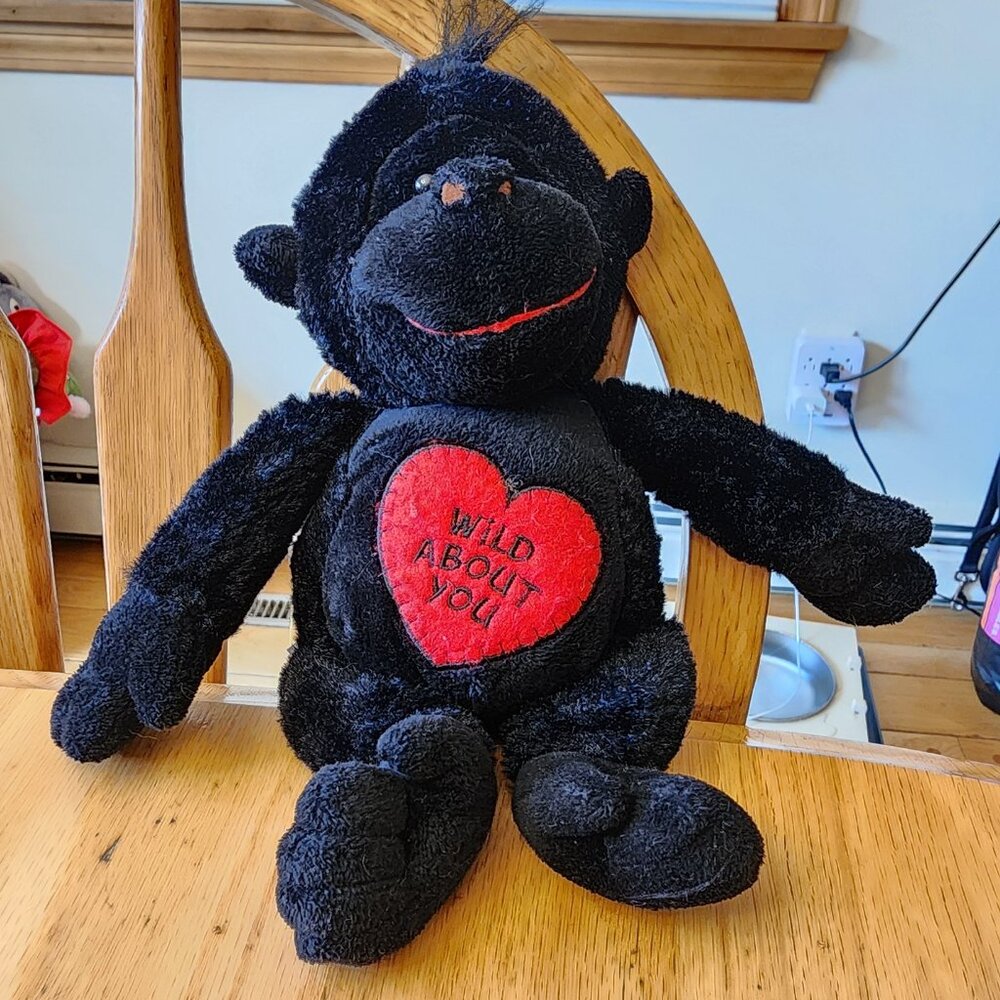 Ganz Black Ape "Wild About You" Valentine's Day Stuffed Animal Toy